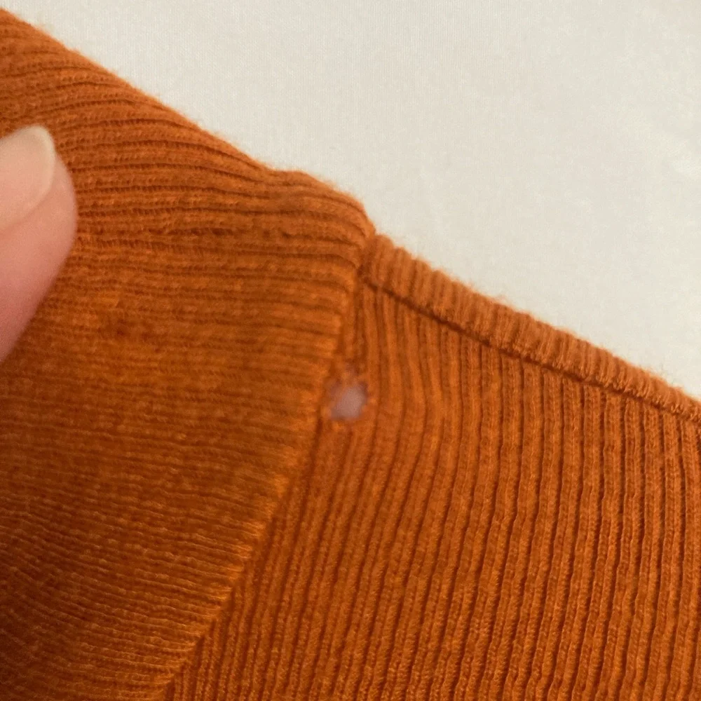 Burnt Orange Wilfred Cropped Mock Turtleneck Top Sz S - Picture 5 of 5
